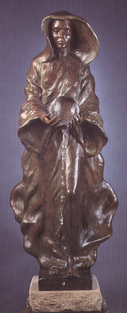 Grace Female Nude Bronze Sculpture 17 in by J. Anne Butler
