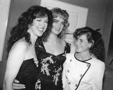 Artist Colleen Ross Brooke Sheilds and Art Brokerage Broker Jennifer Walker 1987